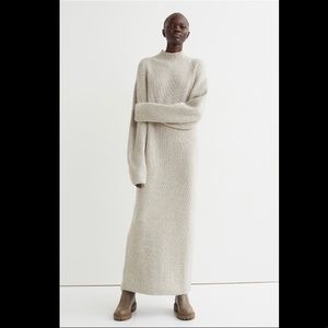 NEW! H&M Beige Knit Dress with Side Zippers, NWT, size: XXL